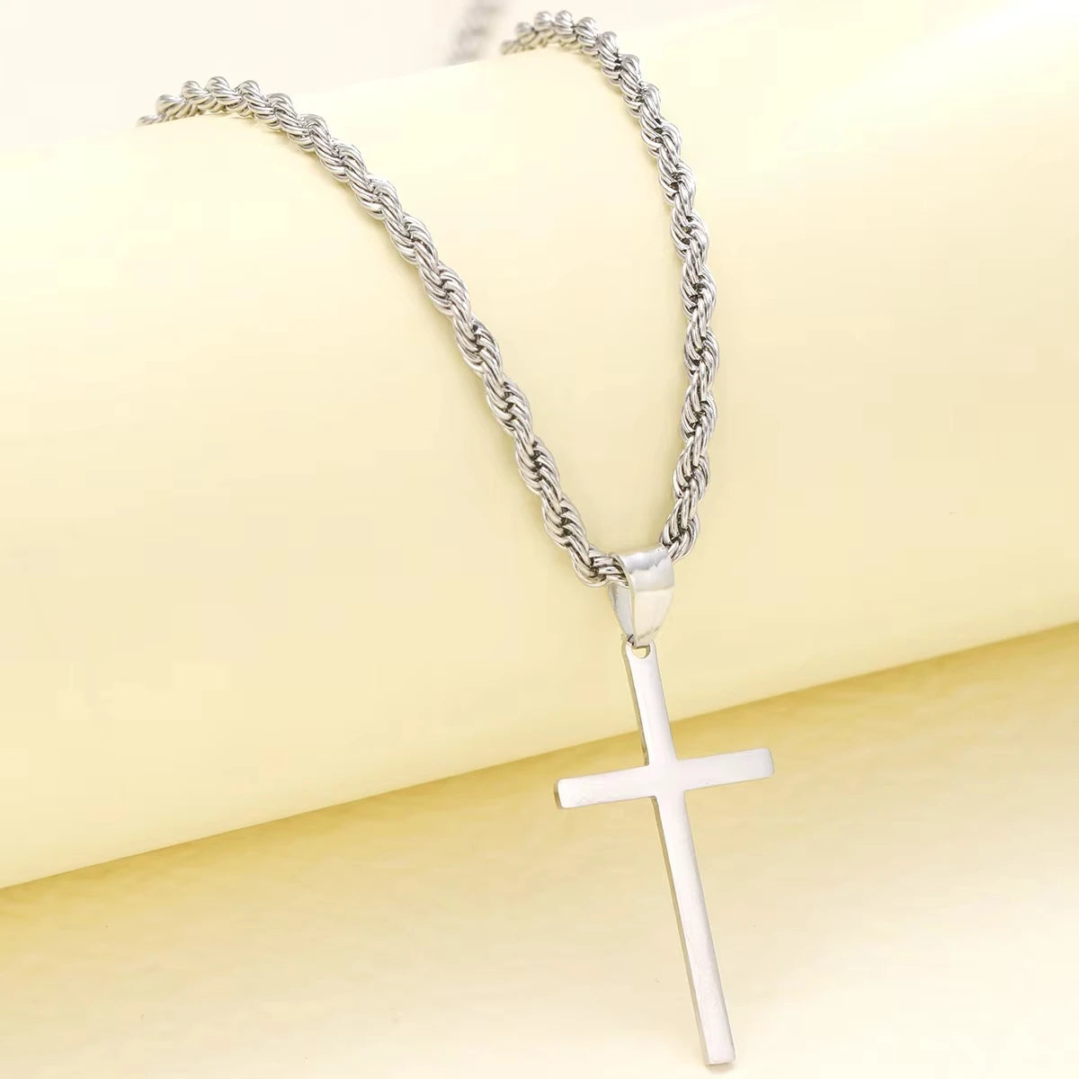 2PCS Necklace Men's and women's new cross pendant necklace, minimalist gold jewelry, men's and women's necklace