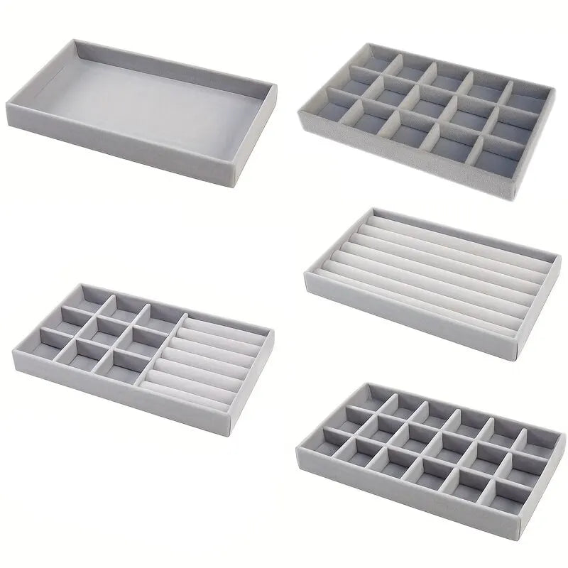 1pc, Flocking Jewelry Box Jewelry Tray, Suitable For: All Kinds of Jewelry Storage.