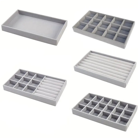 1pc, Flocking Jewelry Box Jewelry Tray, Suitable For: All Kinds of Jewelry Storage.