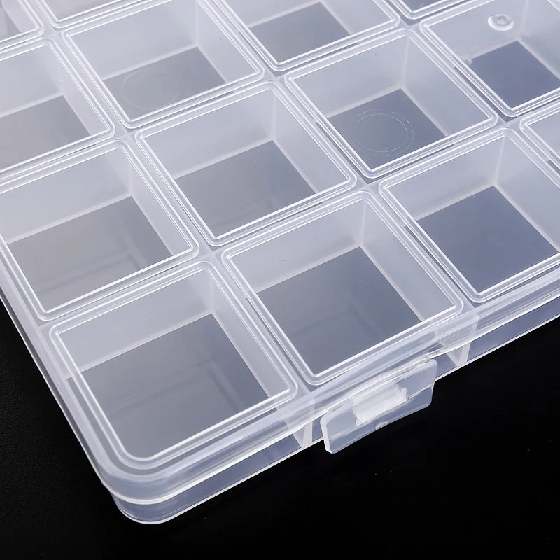 Plastic Storage Box 28 Grid With Slot Beaded Anti-string Grid  Jewelry Classification Parts Division Box Jewelry Box Organizer