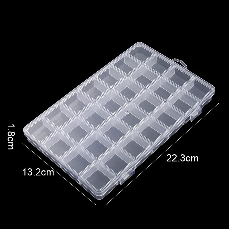 Plastic Storage Box 28 Grid With Slot Beaded Anti-string Grid  Jewelry Classification Parts Division Box Jewelry Box Organizer