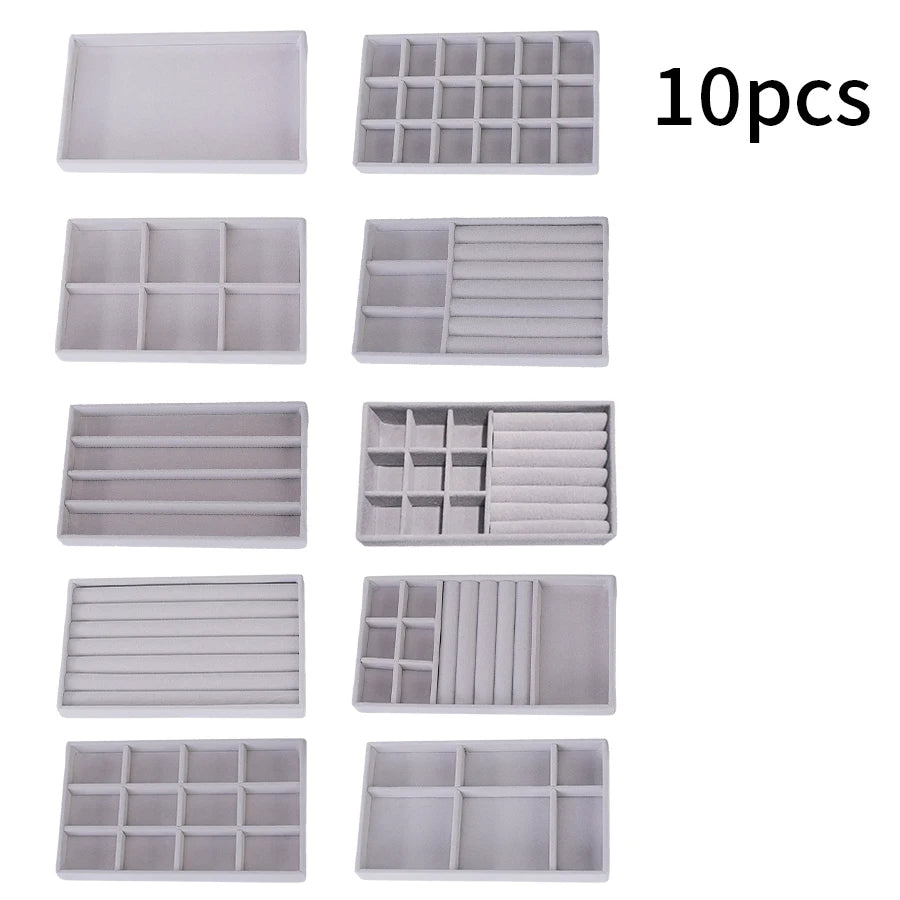 1pc, Flocking Jewelry Box Jewelry Tray, Suitable For: All Kinds of Jewelry Storage.