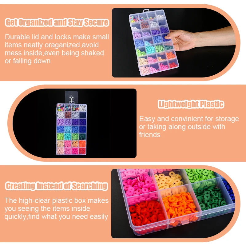 Plastic Storage Box 28 Grid With Slot Beaded Anti-string Grid  Jewelry Classification Parts Division Box Jewelry Box Organizer